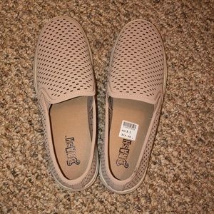 NWT pinkish/tannish slip on shoes
